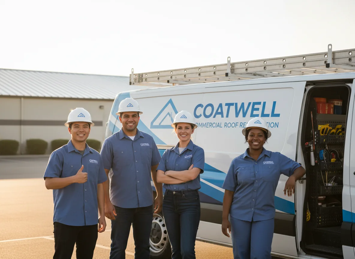 Commercial roof coating company in Geff, IL
